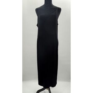 Old Navy Black Rib Knit Sleeveless Maxi Dress Women's Size L